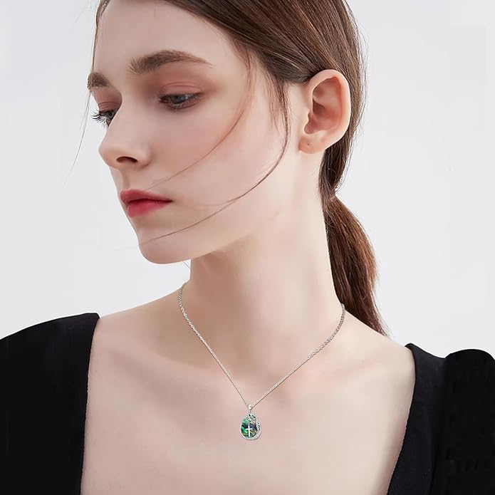 Jewish Jewelry Tree of Life Necklace 925 Jewish Sterling Silver Pendant Necklace Women Gift