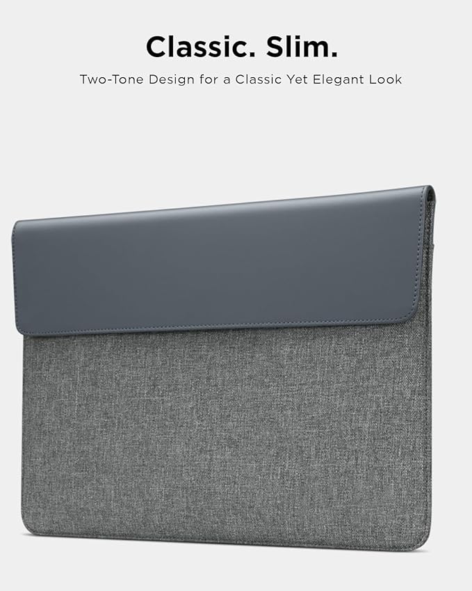 Lenovo 13/14-inch Laptop Sleeve (S100) - Ultra Thin Form-Fitting Case Compatible with MacBook Air, iPad & More – Lightweight Folder Sleeve with Accessories Pocket & Magnetic Closure