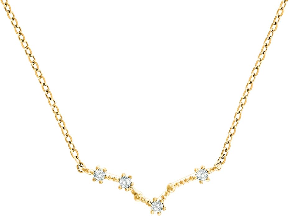 PAVOI 14K Gold Plated Astrology Constellation Horoscope Zodiac Necklace 16-18"