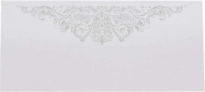Paisley Place Cards, Silver (Choose Color), Set of 150, Pre-cut and Scored - Wedding, Party, Dinner, and Special Events - Made in the USA