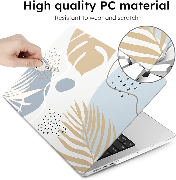 iCasso for MacBook Air 13 inch Case 2025 2024-2022 Release M4 A3240 M3 A3113 A2681 M2 with Liquid Retina Display, Hard Plastic Shell for Mac Air 13.6, Keyboard Cover&Screen Protector, Morandi Blue