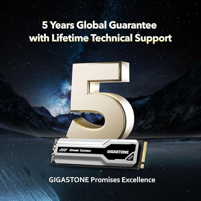 Gigastone M.2 SSD 2TB PCIe 3.0 NVMe SSD 3,500MB/s Internal Gaming Solid State Hard Drive Turbo Speed Heatsink Cooling Heat Dissipation PC Laptop Storage for Gamers Video Editing Creators