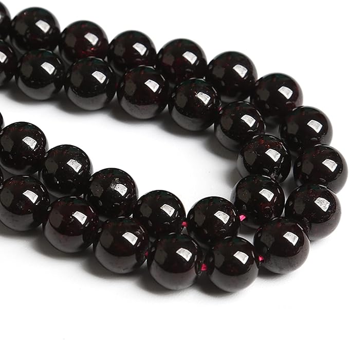 10MM 36PCS Natural Garnet Gemstone Loose Beads for Jewelry Making DIY Bracelet Crystal 1 Strand
