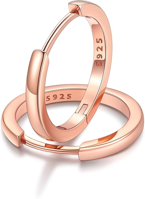 FaithHeart Sterling Silver Hoop Earrings for Women, Hypoallergenic Huggie Hoop Earrings Lightweight Small Cartilage Earrings Hoop Earring Dainty Everyday Earrings 6/8/10/12/14/15/16/18/20mm