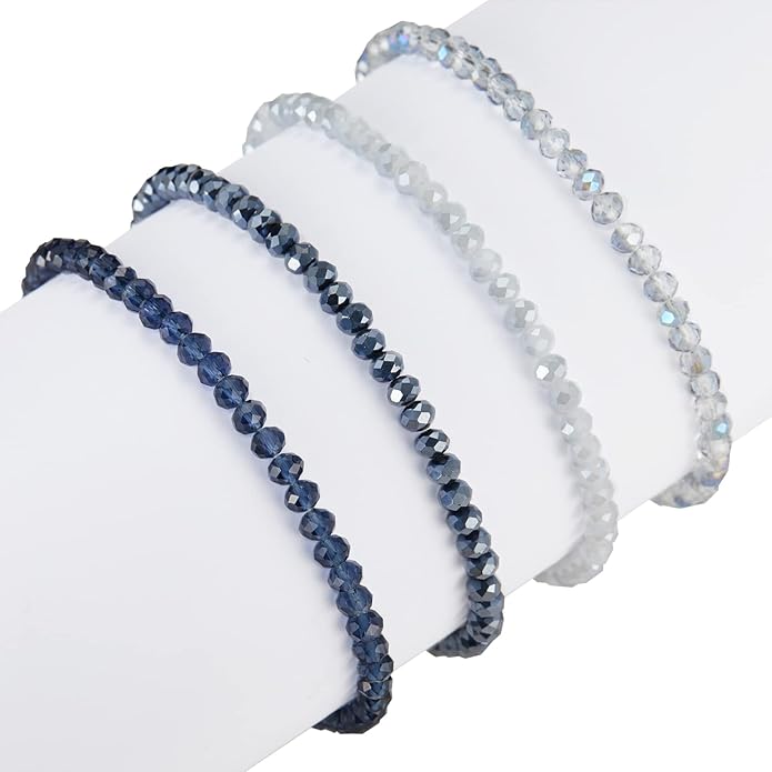 Noessla Beaded Boho Stretch Bracelet Colorful Stackable Crystal Beads Bracelets Trendy Costume Jewelry Mothers Day Gifts for Women