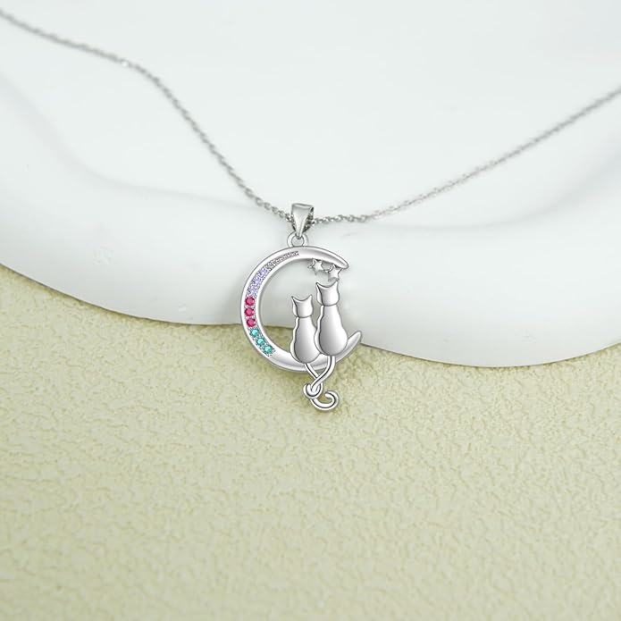 Animal Necklace Cat/Fox/Otter/Sloth/Cow/Highland Cow/Koala Necklace Cute Animal Jewelry Gifts for Women