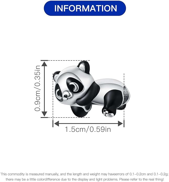 Cute Panda Animal 925 Sterling Silver Charms for Bracelets and Necklace Dangle Pendants Butterfly Elephant Dog Bead Jewelry Present for Women Family Friends