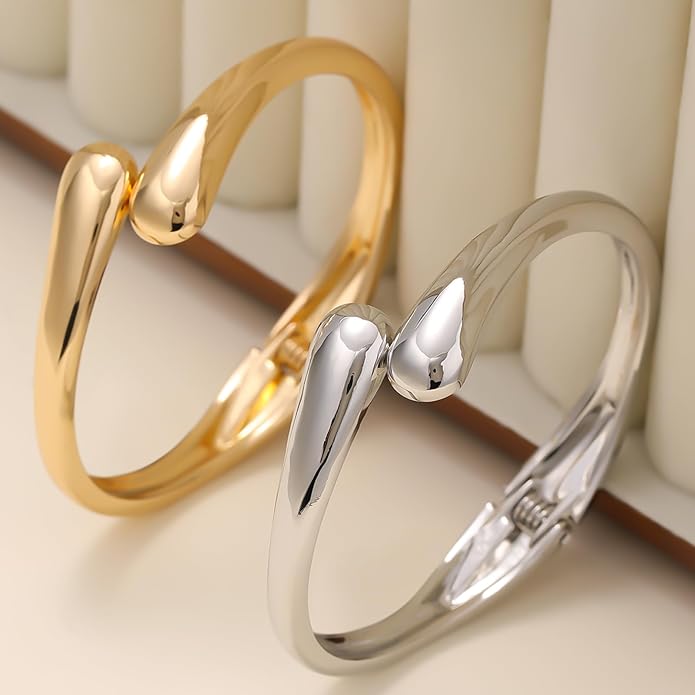 14K Gold Plated Chunky Cuff Bracelet for Women Non Tarnish Stainles Bracelet for women fashion jewelry