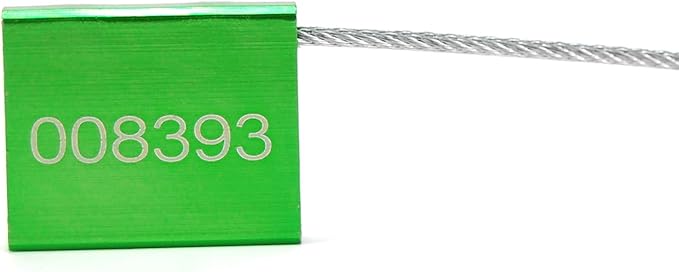 Pull Tight Security Cable Seals Alumium Alloy Shipping Container Tags ISO 17712 Standard (Pack of 50, Green)