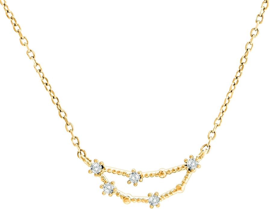 PAVOI 14K Gold Plated Astrology Constellation Horoscope Zodiac Necklace 16-18"