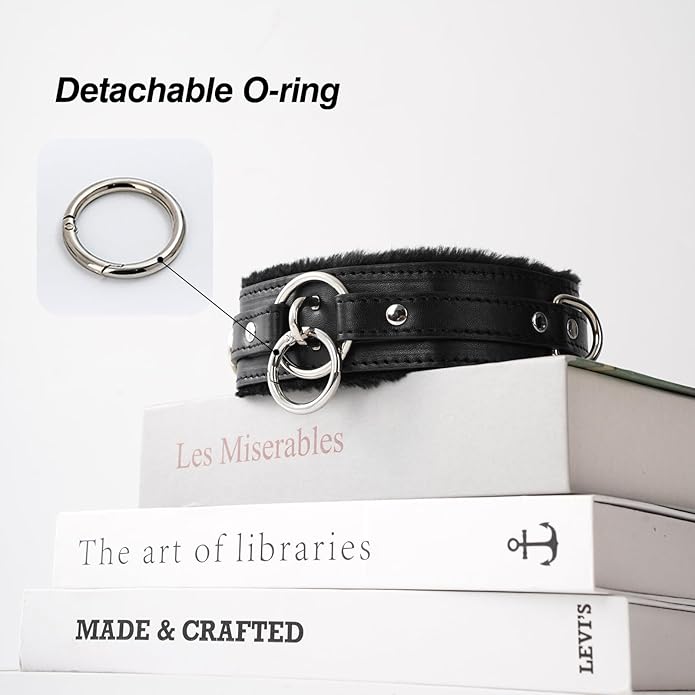 Choker Collar for Women, Gothic Punk Neckace Fashion Jewerly Adjustable Leather Collar with Alloy Buckle