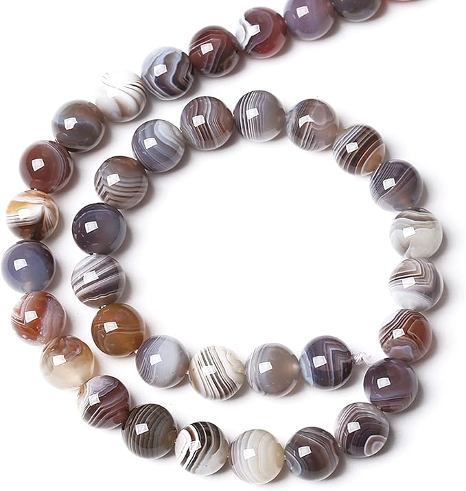 6MM 60PCS Natural Gemstone Stone Botswana Sardonyx Agate Beads for Jewelry Making DIY Bracelet