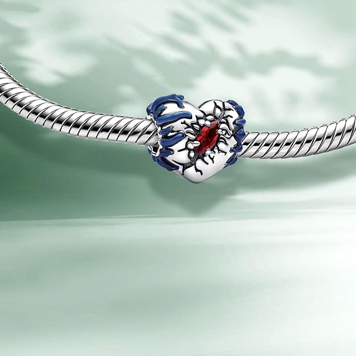 Cute Fashion Heart Charms,S925 Sterling Silver Charm,Bead for Bracelets and Necklaces,For Women Jewelry Present