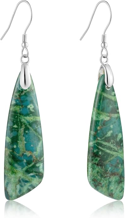 SELOVO Jasper Stone Earrings for Women Trendy Dangle Earrings Fishhook Drop Earrings