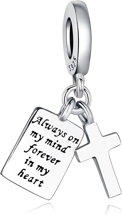 925 Sterling Silver Charms Fit Pandora Charms Bracelet God Has You In His Arms I Have You In My Heart Fit Wife Daughter Mother's Day Christmas Birthday Gift