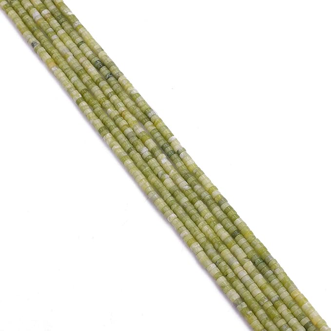 Natural Taiwan Jade Spacer Beads Caps Loose Semi Gemstone for Beading Jewelry Making 4mmx2mm 38cm
