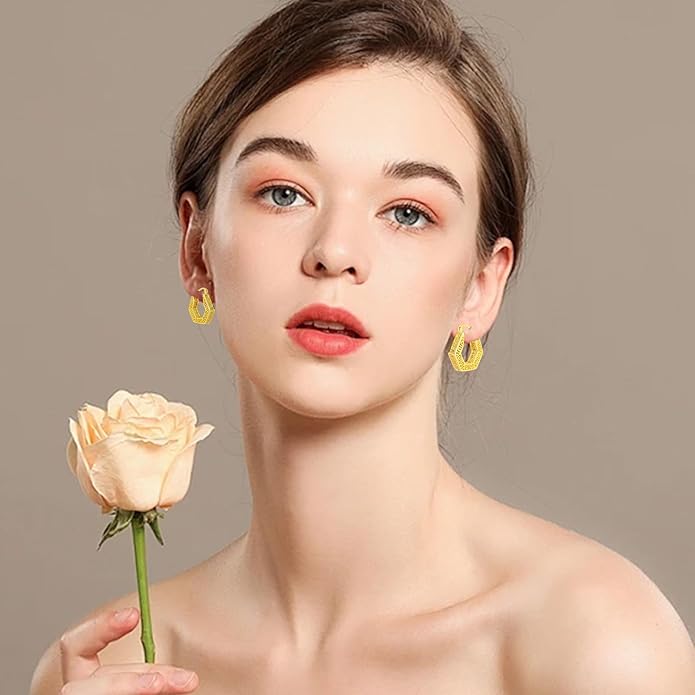 Gold-Plated Vintage Dangle Earrings for Women – Hypoallergenic Retro Drop Earrings, Elegant Jewelry Gift for Birthdays, Christmas, Valentine’s Day & Special Occasions