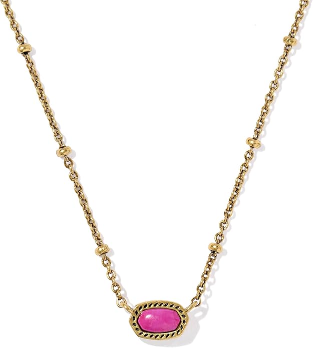 Kendra Scott Mini Elisa 14k Gold-Plated Satellite Short Pendant Necklace, Fashion Jewelry for Women