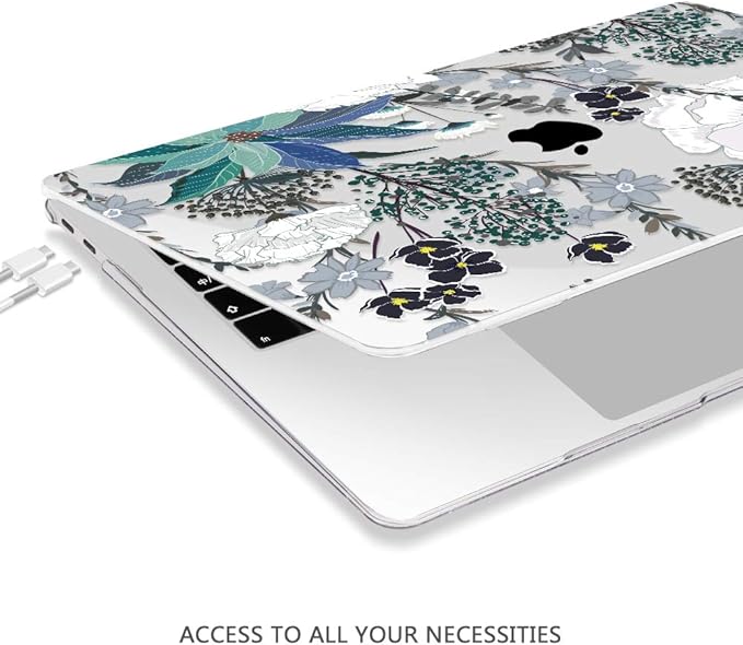 Mektron for MacBook Air 13 Case A1466/A1369 (2010-2017 Release), Snap-on Plastic Hard Shell Cover for MacBook Air 13.3 inch with Keyboard Cover, Retro Florals