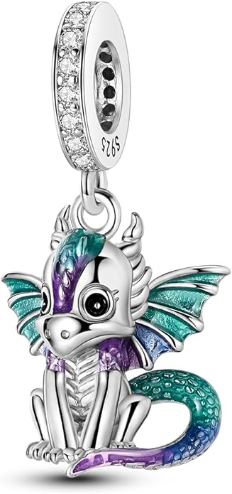 MULA 925 Sterling Silver Charms for Bracelets and Necklaces Airplane Passport Dangle Pendants Beads Butterfly Dragonfly Charms Jewelry Charm for Women