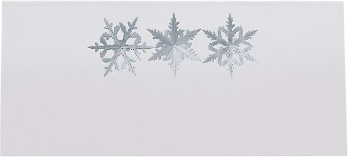 Christmas and Holiday Snowflake Pattern Printable Place Cards, Set of 60 (10 Sheets), Laser & Inkjet Printers - Wedding, Party, Dinner, and Special Events - Made in the USA