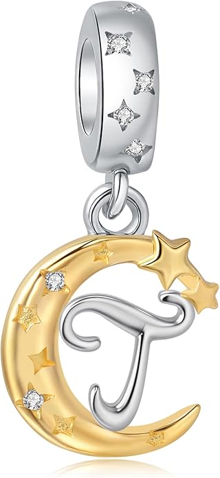 925 Sterling Silver Letter Charms fit Pandora Charms Bracelets fit Women Christmas Birthday Gift
