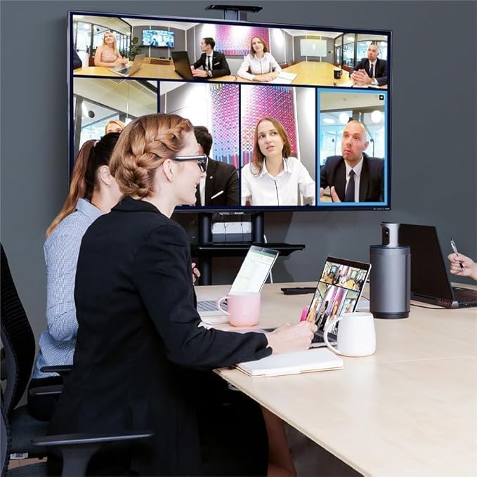 KanDao Meeting 360 Video Conference Camera, 8K Captured 1080P 360 Degree Meeting Room Camera, 8*Mics, 20W Speaker, Smart Tracking Zooming