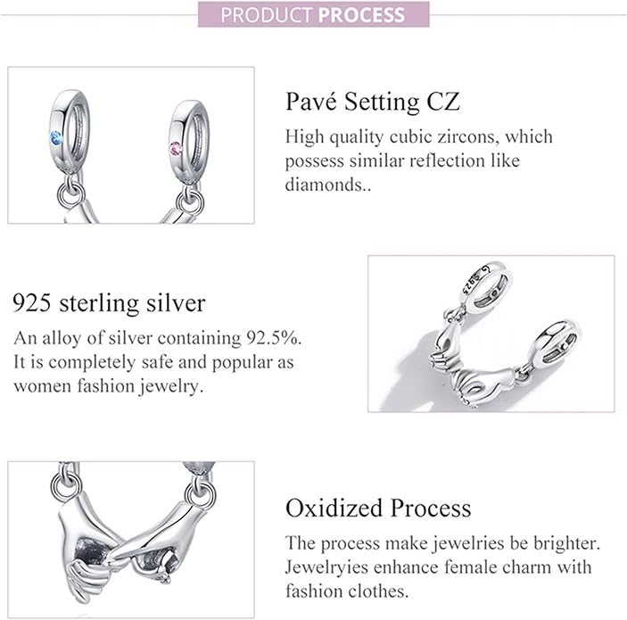 Charm Beads for Women, S925 Sterling Silver Dangle Charm Beads for European Charm Bracelet & Snake Chain Bracelets, Love Family Friendship Butterfly Pet Flower Designs, Gift Box Included