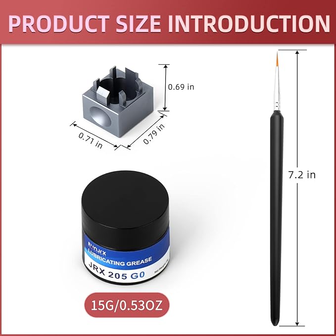 YIMAGUJRX RUNJRX Keyboard Switch Lube Kit JRX 205G0 0.53oz/15g, Switch Opener for Cherry MX TTC Holy Pandas Switch,Lube Tools for Mechanical Keyboard Switch