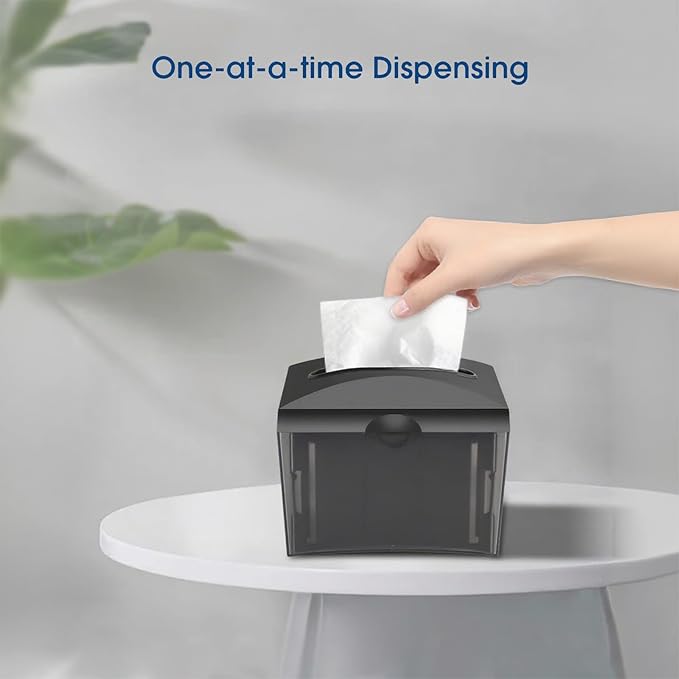 Tabletop Napkin Dispenser, Commercial Paper Napkin Dispensers, Black, 8" x 6.1" x 6.5", CHUANGDIAN