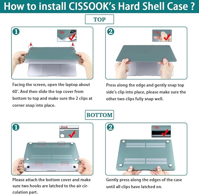 CISSOOK Compatible with MacBook Pro 14 inch Case 2024 2023-2021 Release Model: M4 A3112 A3185 A3401 M3 A2992 A2918 M2 A2779 A2442 M1 Pro/Max, Lotus Hard Shell Case for MacBook Pro 14 with Touch ID