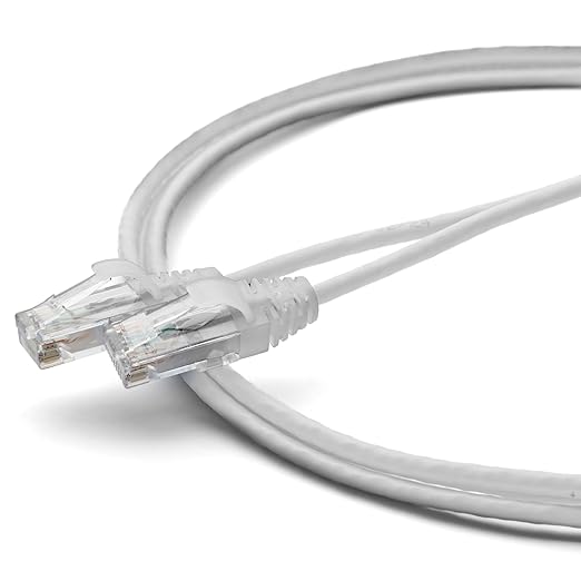 TRUECABLE Cat6 Component Rated Patch Cable, Unshielded (U/UTP), 5ft, White, 28AWG Solid Copper, Snagless 10G High-Speed Ethernet Cable, PoE++ 4PPoE 100W, UL Listed, RoHS-3, 1 Pack