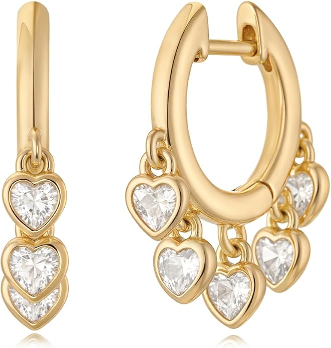 MYEARS Women Earrings Gold Huggie Hoop Ear Stud Cuff 14K Small Simple Hypoallergenic Everyday Jewelry