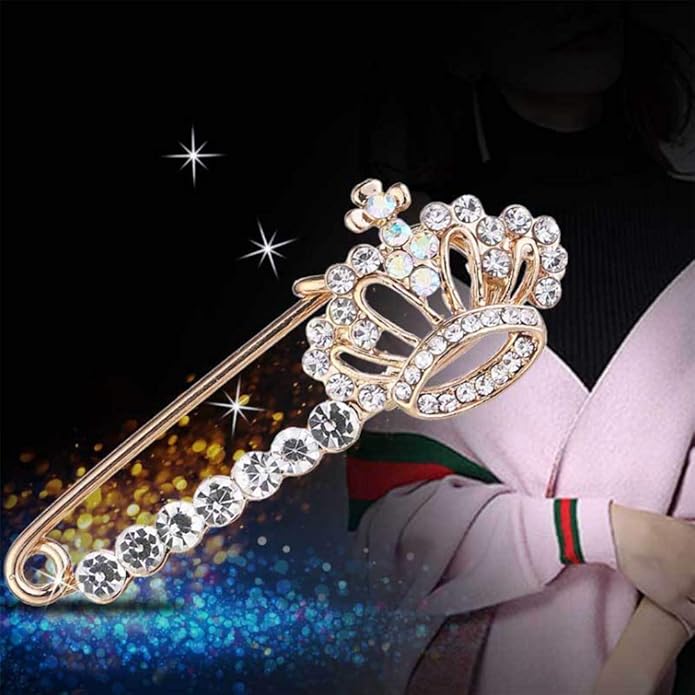 Crystal Pearl Flower Brooches Pins Fashion Beautiful Created Rhinestone Floral Brooch Good Idea for Party Dance Wedding Banquet for Elegant Women Girl