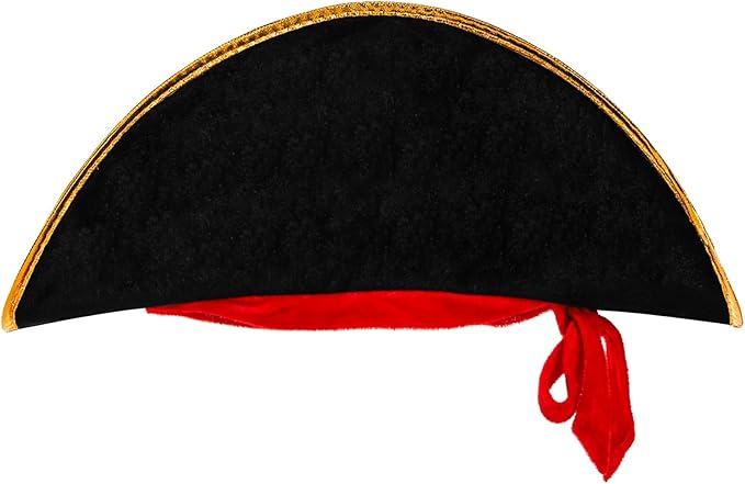 Tebery 6 Pcs Halloween Pirate Captain Hat, Skull Print Pirate Costume Party Hats, Classic Pirates Captain Cap, Pirate Theme Party Favors Supplies for Cosplay Party, Halloween