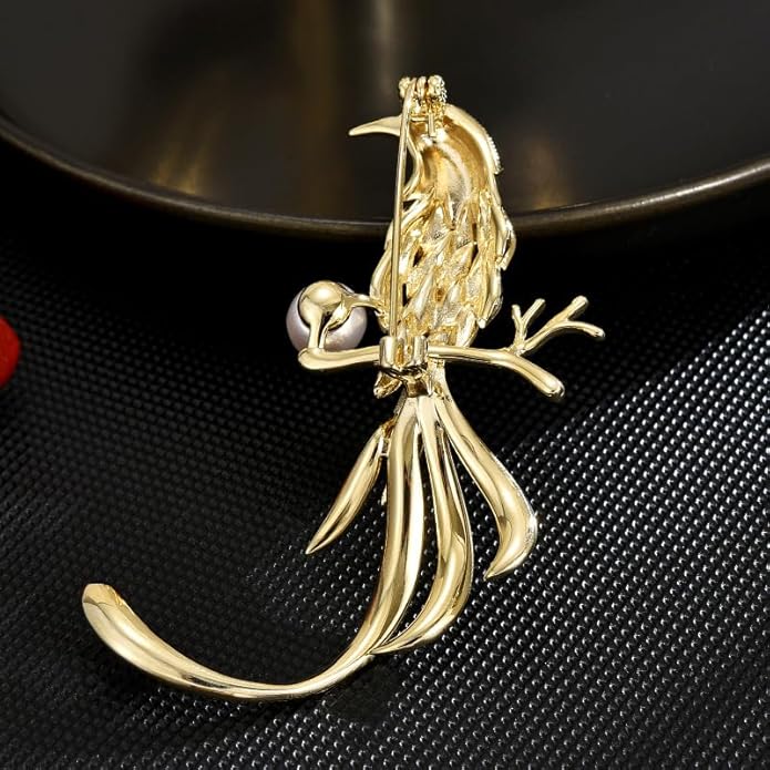 Animal Brooch for Women Rhinestone Brooch Pin 18k Gold Plated Animal Lapel Pin Fashion Jewelry Gift for Mom Wife