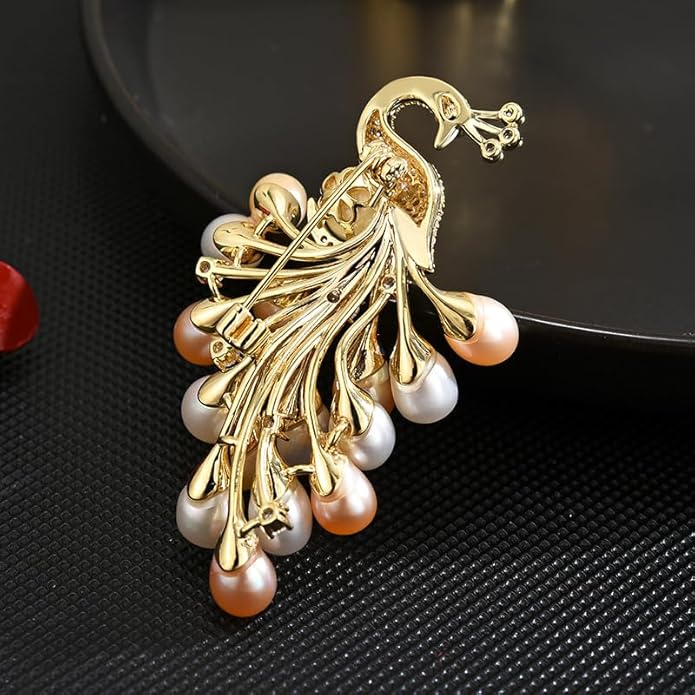 Animal Brooch Insect Bird Brooches Pearl Rhinestone Crystal Brooch 18k Gold-Plated Lapel Pins Jewelry Gifts Birthday Gifts for Women Men
