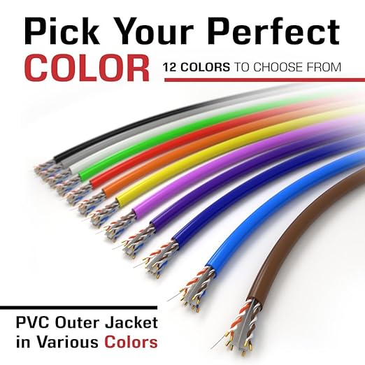 Dripstone CAT6 Ethernet Cable 1000ft Bulk Network LAN Wire 23AWG Solid UTP 550MHz High-Speed Internet Cable Gaming, Streaming, Office, Home Use, Pull Box, Cat6 Bulk, Stable Connectivity - Pink