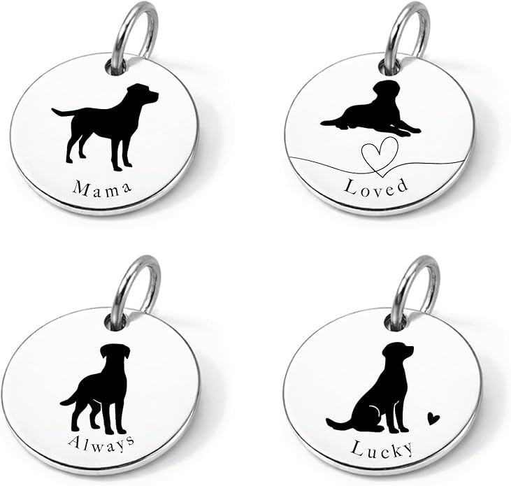 SM Design Mama Animal Charm Set – Set of 4 Stainless Steel Charms – Motherhood & Family Keepsake Jewelry Charmss