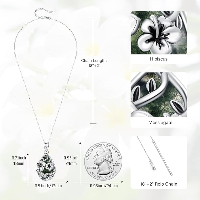 JUSTKIDSTOY Moonstone Necklace 925 Sterling Silver Teardrop Pendant Necklace Jewelry Gifts for Women Girls