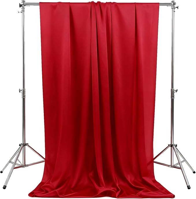 5x10FT Photo Stage Backdrop 2 Panels Curtains Drapes for Photography and Party(Burgundy)