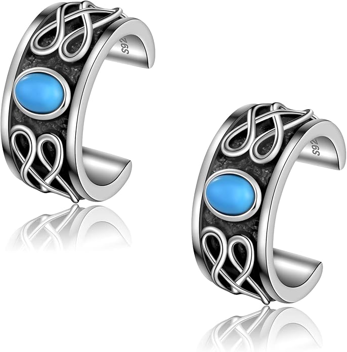 CHIC & ARTSY 925 Sterling Silver Ear Cuffs for Women, Non Piercing Clip On Cartilage Cuffs, Adjustable Fake Conch & Helix Earrings, Gold Plated & Oxidized Various Styles