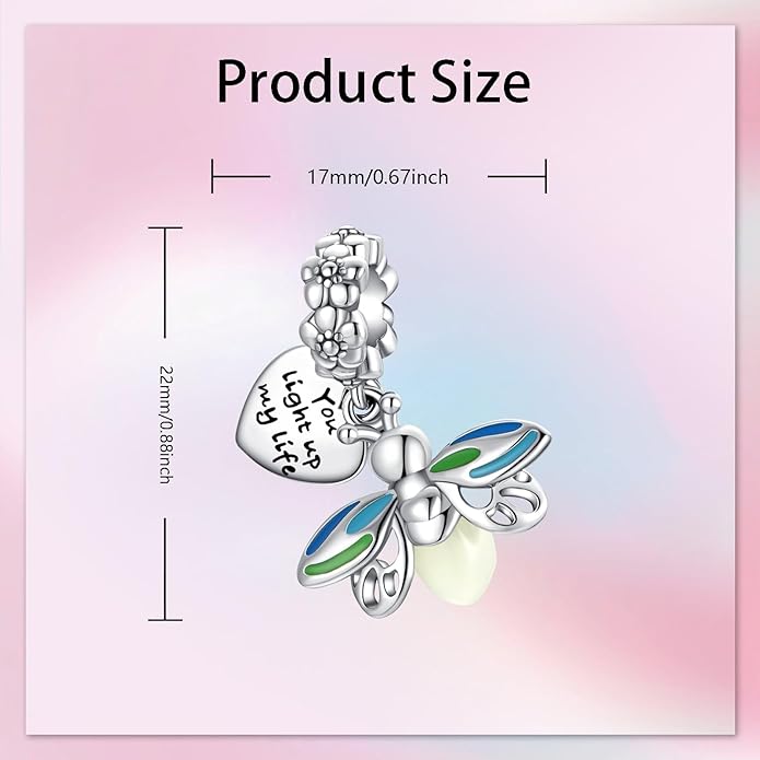 Birthday Fashion Love Heart Dangle Charm 925 Sterling Silver Charms fits Bracelets and Necklace Pendant Bead Charms Jewelry Present for Women Family Friends
