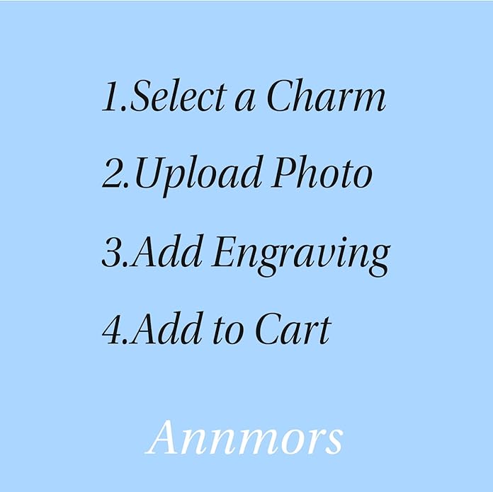 Annmors Personalized Photo Charm for Bracelet Necklaces,925 Sterling Silver Charm Love Heart Shaped Engraved Customize Picture Gift for Birthday Mother's Day Christmas,Bead Charms Jewelry for Women