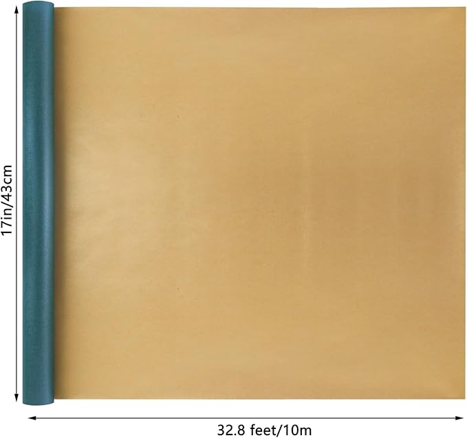 NESCCI Dark Green & Gold Matte Wrapping Paper,Double Sided Solid Color Pearly-Lustre Paper,Gift Wrapping Paper,Perfect for Wedding,Valentine's Day,Birthday,Christmas,Baby Shower(17 Inches X 32.8 Feet)