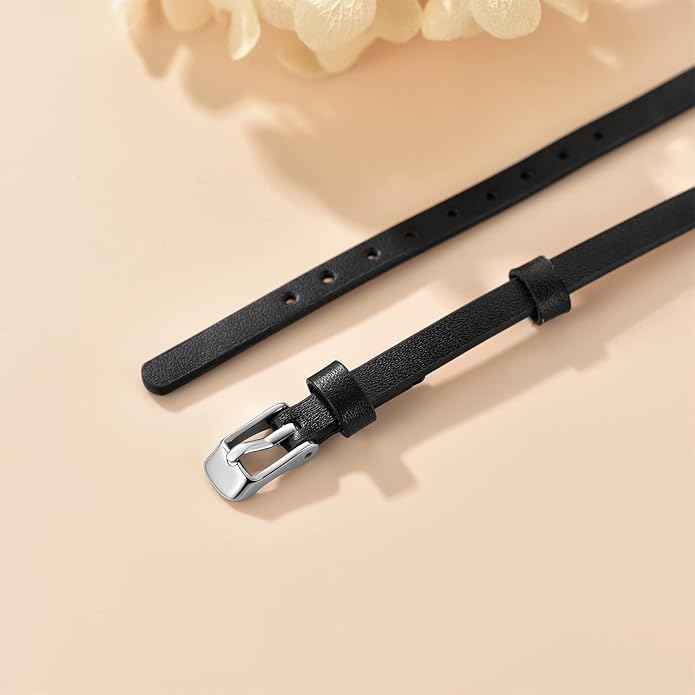 Custom4U Personalized Black Leather Choker Necklace with Picture/Name/Initials/Letters Charm,Custom Made Adjustable Choker Collar Gothic Punk Necklaces Jewelry Gifts for Women