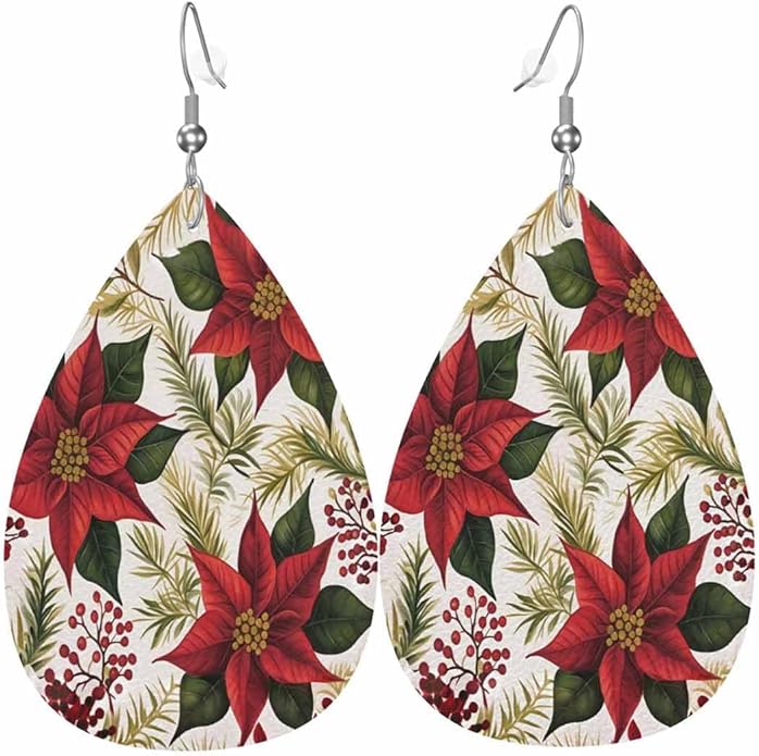 Teardrop Style Leather Earrings Outer Layer Silver Plating Hypoallergenic, Fashion Accessories Suitble Casual Outfits Parties Daily Wear for Sister Mom Wife Friends
