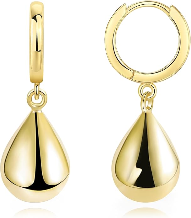 14K Gold Earring Cross Waterdrop Butterfly Heart Knot Earrings for Women Gold Silver Cross Leverback Drop Gold Silver Teardrop Hoop Dangle Earring White Gold Dangle Drop Earring