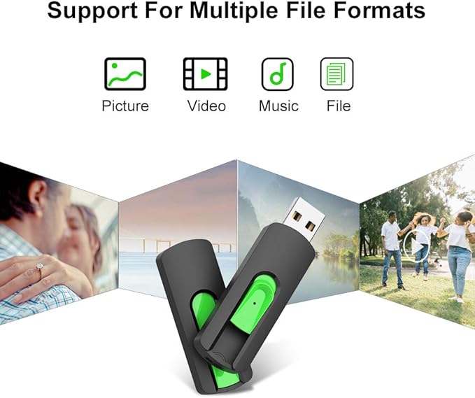 Aiibe 64 GB Flash Drive USB Flash Drive 64GB Thumb Drive USB 2.0 Memory Stick Zip Drive Backup Jump Drive Single 64GB 64G USB Drive for PC Laptop