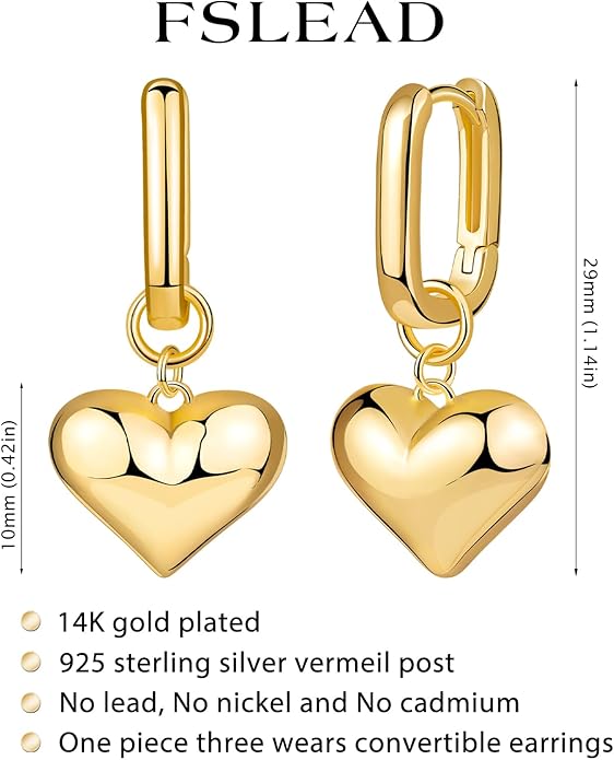 14K Gold Earring Cross Waterdrop Butterfly Heart Knot Earrings for Women Gold Silver Cross Leverback Drop Gold Silver Teardrop Hoop Dangle Earring White Gold Dangle Drop Earring